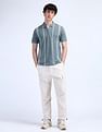Flying Machine Vertical Striped Regular Polo Shirt