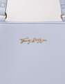 Tommy Hilfiger Solid Blue Pu Tote Bag