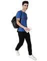 AD by Arvind Crew Neck Brand Print Cotton T-Shirt