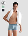 U.S. Polo Assn. Mid Rise Solid OET15 Trunks - Pack Of 3