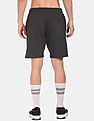 Flying Machine Numeric Print Heathered Shorts