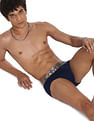 Calvin Klein Underwear Men Navy Elasticized Waistband Solid Hip Briefs
