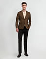 Arrow Zero Calorie Slim Fit Knitted Suede Blazer