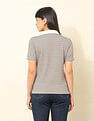 U.S. Polo Assn. Women Boxy Fit Chevron Printed Polo Shirt