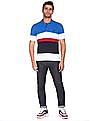 U.S. Polo Assn. Men Multi Colour Cotton Striped Polo Shirt