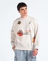 Flying Machine Graphic Print Oversized Sweatshirt