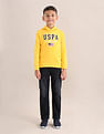 U.S. Polo Assn. Kids Boys Brand Printed Regular Fit Sweatshirt
