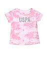 U.S. Polo Assn. Kids Girls Crew Neck Tie Dye Print T-Shirt