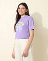 U.S. Polo Assn. Women Boxy Fit Brand Printed T-Shirt