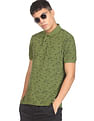 Flying Machine All Over Floral Print Cotton Polo Shirt