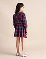 U.S. Polo Assn. Kids Girls Ckecked Pleated Skirt