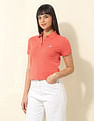 U.S. Polo Assn. Women Regular Fit Solid Polo Shirt