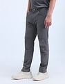 Flying Machine Slash Slim Tapered Fit Mid Rise Jeans