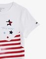 Tommy Hilfiger Kids Girls Printed Regular Fit Cotton T-Shirt