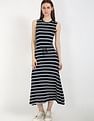Tommy Hilfiger Viscose Crew Neck A-Line Dress