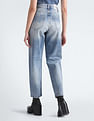 Calvin Klein Mid Rise Distressed Mom Jeans