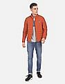 U.S. Polo Assn. Men Orange Zip Up Quilted Jacket