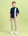 U.S. Polo Assn. Kids Boys Colour Blocked Regular Fit Shirt