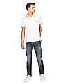 U.S. Polo Assn. Striped Collar Solid Polo Shirt