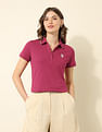 U.S. Polo Assn. Women Regular Fit Solid Polo Shirt