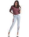 Aeropostale Mid Rise Embroidered Boyfriend Jeans