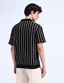 Flying Machine Vertical Striped Relaxed Polo Shirt