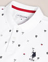U.S. Polo Assn. Monogram Print Cotton Polo Shirt