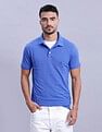 Tommy Hilfiger Mens Blue Solid Polo Shirt