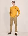 U.S. Polo Assn. Heathered Long Sleeve Polo Shirt
