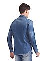 Flying Machine Regular Fit Stone Wash Denim Shirt