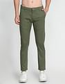 Flying Machine Twill Geometric Print Trousers