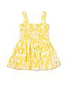 U.S. Polo Assn. Kids Smocked Floral Print Fit And Flare Dress