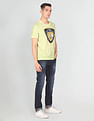 U.S. Polo Assn. Denim Co. Men Light Green Cotton Graphic Print T-Shirt