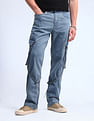 Flying Machine Cobain Loose Fit Blue Jeans