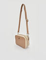 Tommy Hilfiger Colour blocked Beige PU Sling Bags