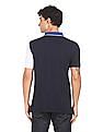 AD by Arvind Cotton Panelled Colour Block Polo Shirt