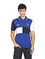 AD by Arvind Cotton Panelled Colour Block Polo Shirt