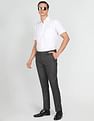 Arrow Hudson Tailored Fit Heathered Trousers