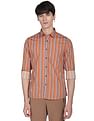 Flying Machine Vertical Stripe Cotton Shirt