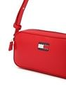 Tommy Hilfiger Solid Red Pu Shoulder Bag