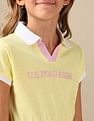 U.S. Polo Assn. Kids Girls Brand Printed Polo Dress