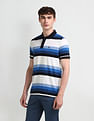 Arrow Sport Horizontal Striped Cotton Polo Shirt