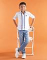 U.S. Polo Assn. Kids Boys Regular Fit Vertical Striped Shirt