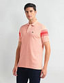 Arrow Sports Striped Sleeve Solid Polo Shirt