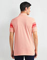 Arrow Sports Striped Sleeve Solid Polo Shirt