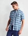 Arrow Sports Short Sleeve Tartan Check Shirt
