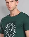 AD by Arvind Crew Neck Graphic Print T-Shirt