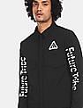 Flying Machine Spread Collar Printed Casual Jacket