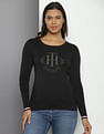 Tommy Hilfiger Luna Embroidered Logo Cotton Sweater