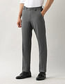 Arrow Solid Regular Fit Trousers